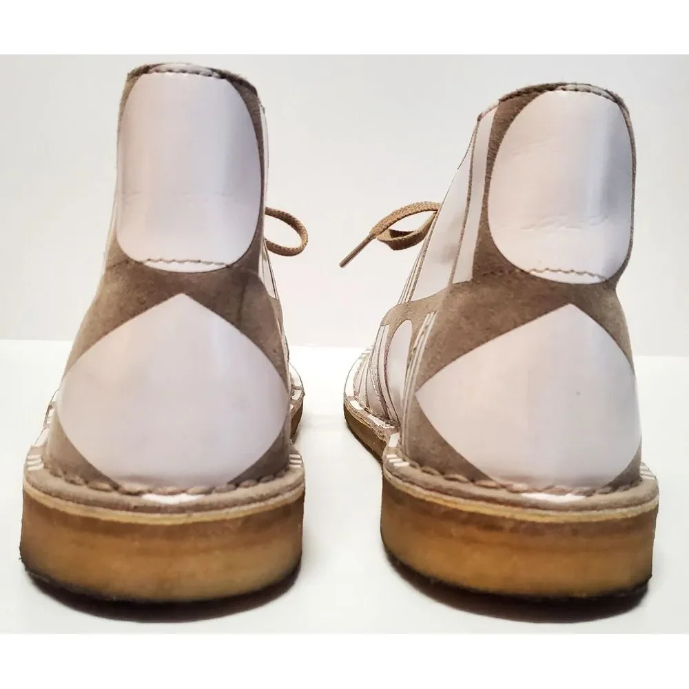 Clarks Original Patternity Collaboration W 8.5 US Desert Boot Taupe & White - Picture 11 of 15